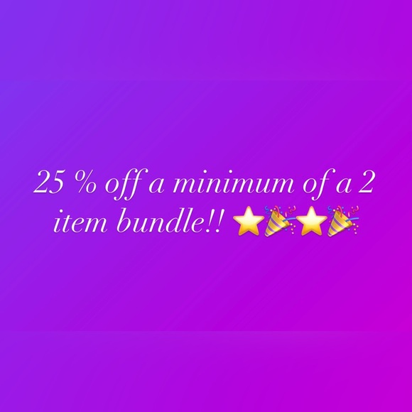 25% off of a 2 item bundle ⭐️🎉⭐️🎉⭐️ - Picture 1 of 1
